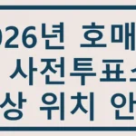 2026년 호매실동 사전투표소 예상 위치 안내 호매실동 사전투표소