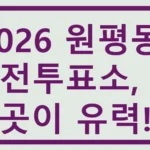 원평동 사전투표소