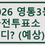 영통3동 사전투표소